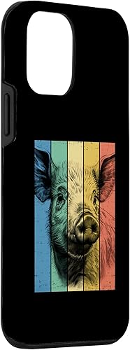 Miniatura 3 de iPhone 12 mini Pig Portrait Vintage Style Mom Dad Case
