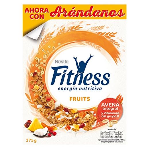 Cereales Nestlé Fitness con Frutas - 1 paquete de 375 g