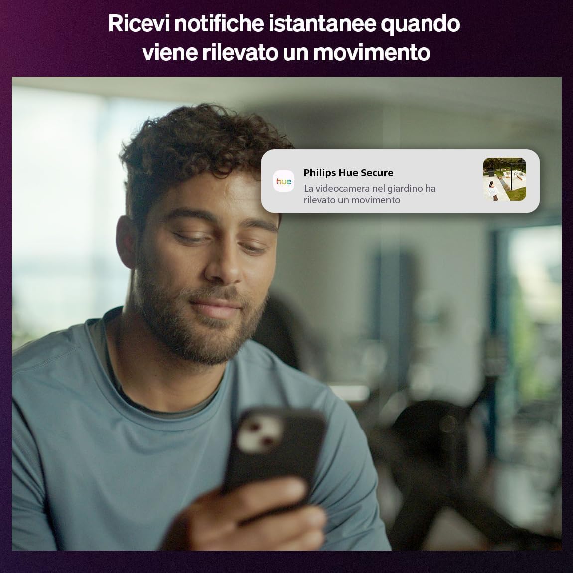 Philips Hue Secure, Videocamera di sorveglianza smart, Bianco | Video in 2K, Cablata, Notifiche in tempo reale, Per interni ed esterni, Smart Home, Visione notturna, Controllo da app Hue