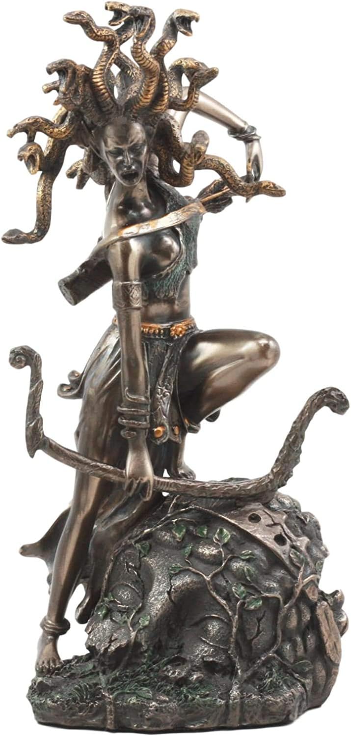 PTC Medusa Greek Statue Figurine Mythology Gorgon