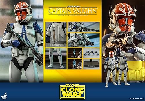 Miniatura 9 de Hot Toys 16 Capitán Vaughn - Star Wars Las Guerras Clon, Blanco