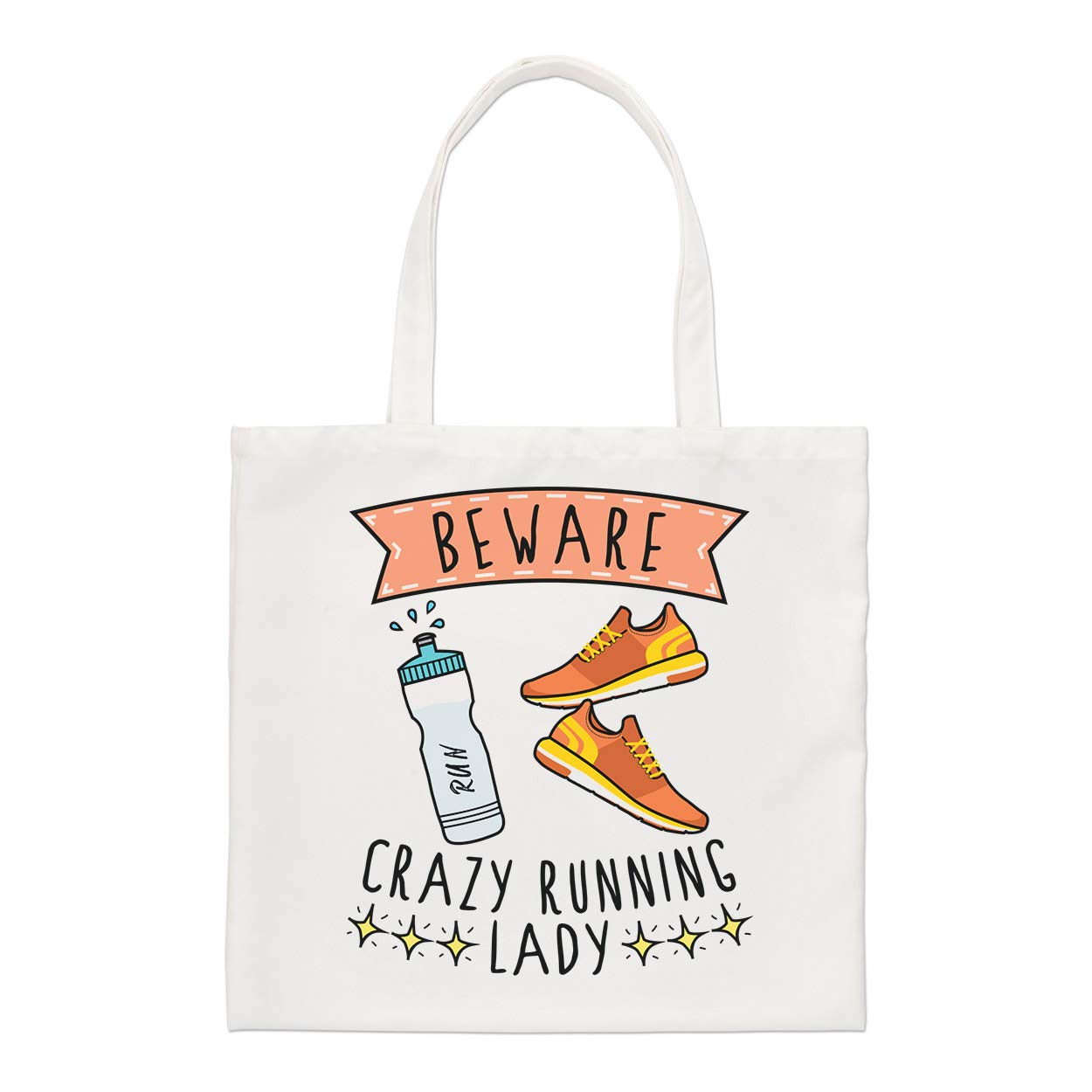 Beware Crazy Running Lady Regular Tote Bag