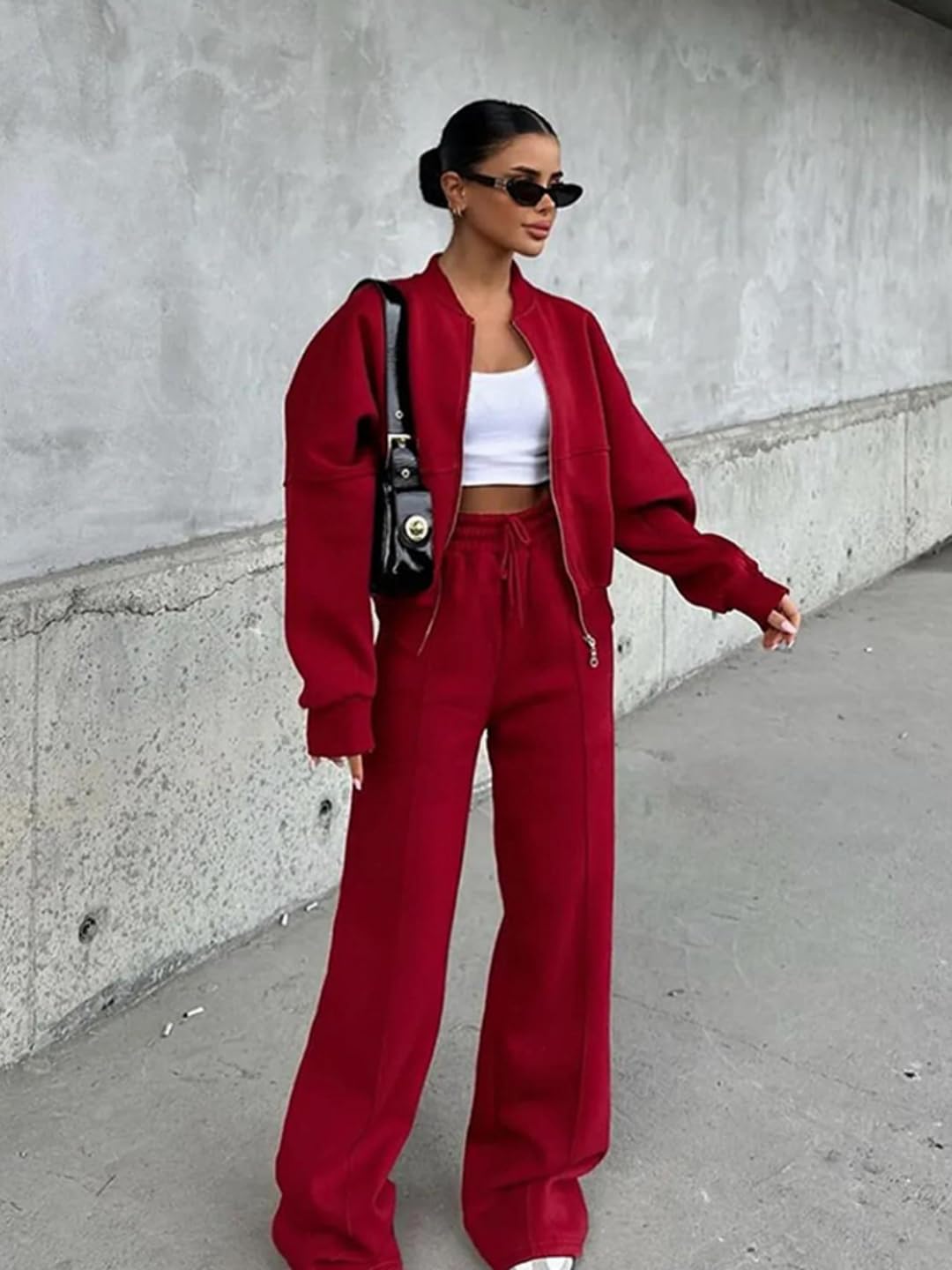 Traje informal para otoño e invierno, chaqueta y pantalón de manga larga para mujer, traje de dos piezas