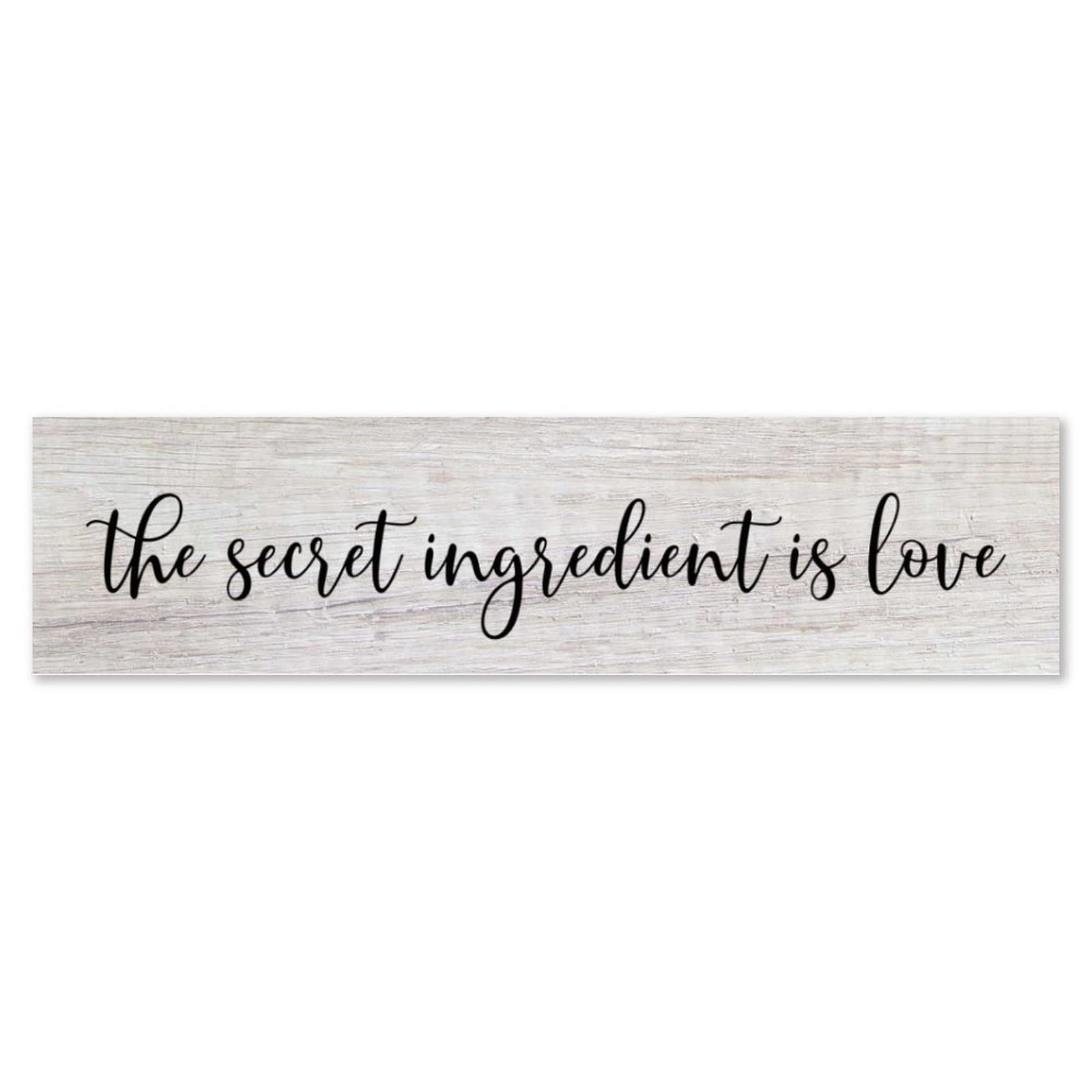 Alioyoit Rustic Wood Sign The Secret Ingredient is Love Distressed Look Decorative Wooden Sign Vintage Wall Hanging Art Plaque Home Decor for Kitchen