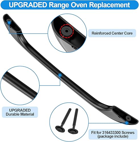 Miniatura 3 de Repuesto de manija de puerta de horno 5304458312 compatible con Kenmore Electrolux Frigidaire Electric Range Oven Stove Reemplaza 316443600