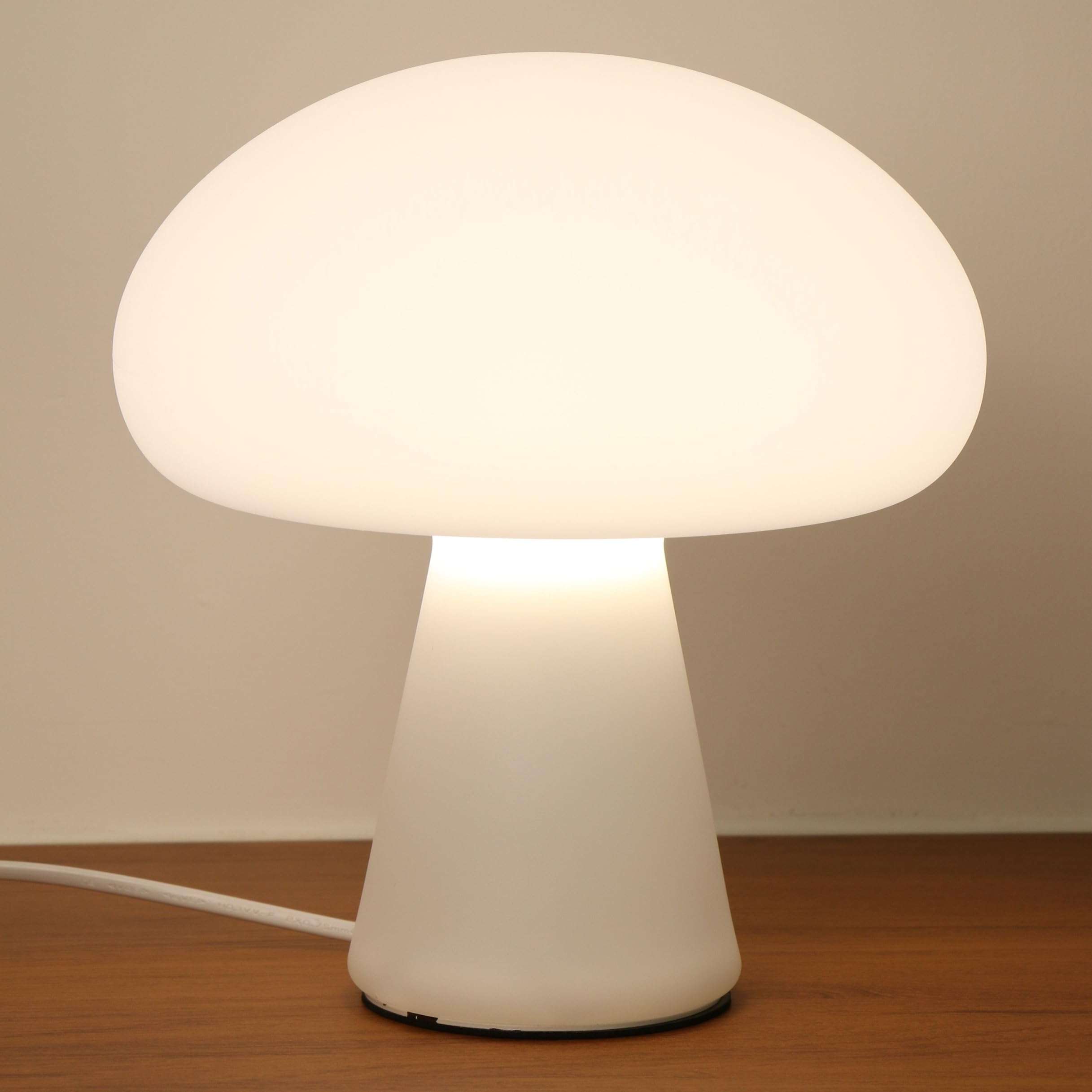 Lámpara de mesa (L5001) con Forma de Seta, 3 Colores de Luz (Fría, Neutra, Cálida), Incluye Bombilla. Diseño Moderno, Ideal para Salón, Dormitorio u Oficina, Conector Europeo, Tamaño 24x22 cm