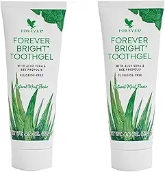 kit 02 Unidades Forever Bright Toothgel Gel dental sem flúor Creme Dental Menta e Hortelã
