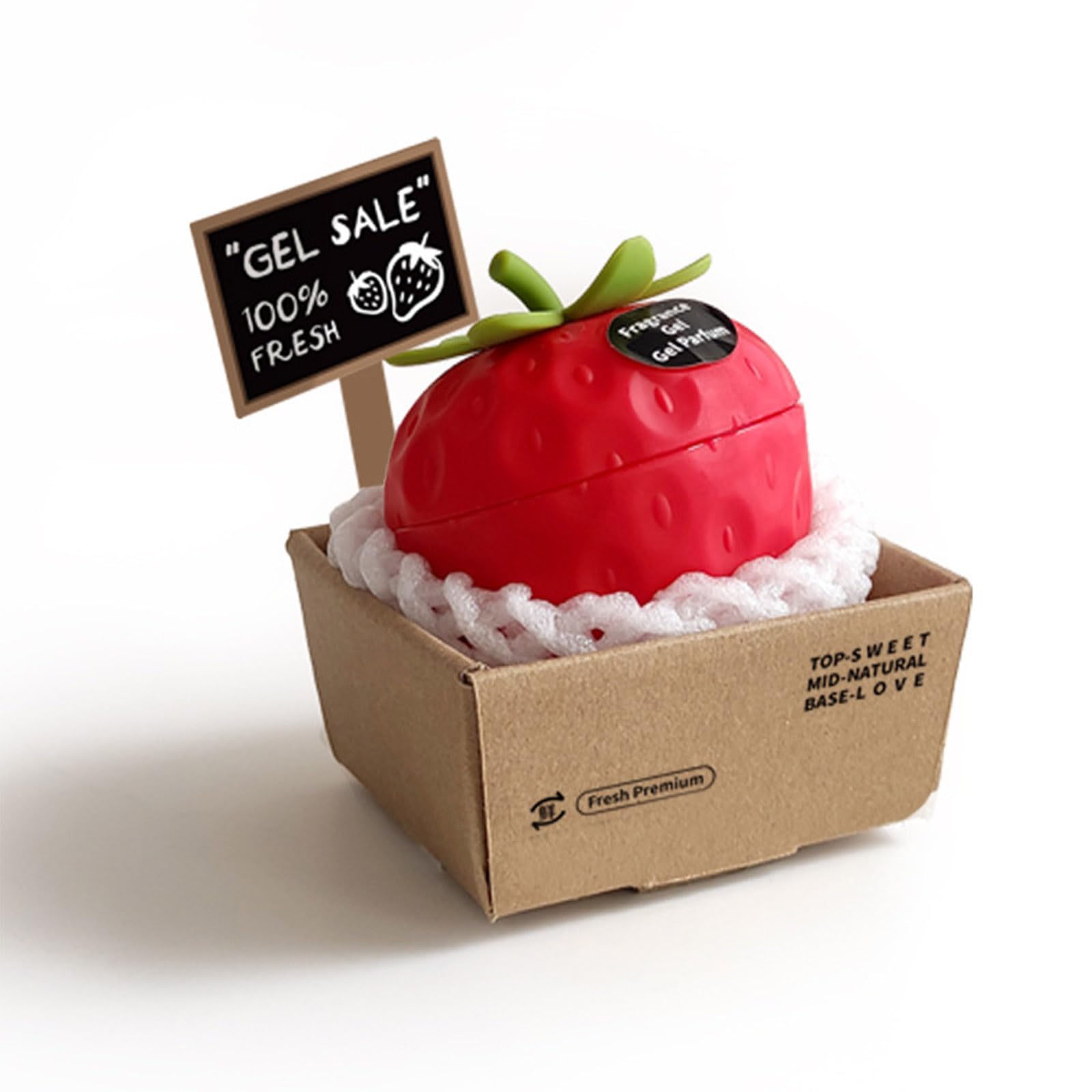 Grospe Solid Perfume Balm, 3D Strawberry Lemon Pear Apple Shaped Aromatherapy, Portable Pocket Balm Perfume, Perfect for Travel Use Natural Fragrance