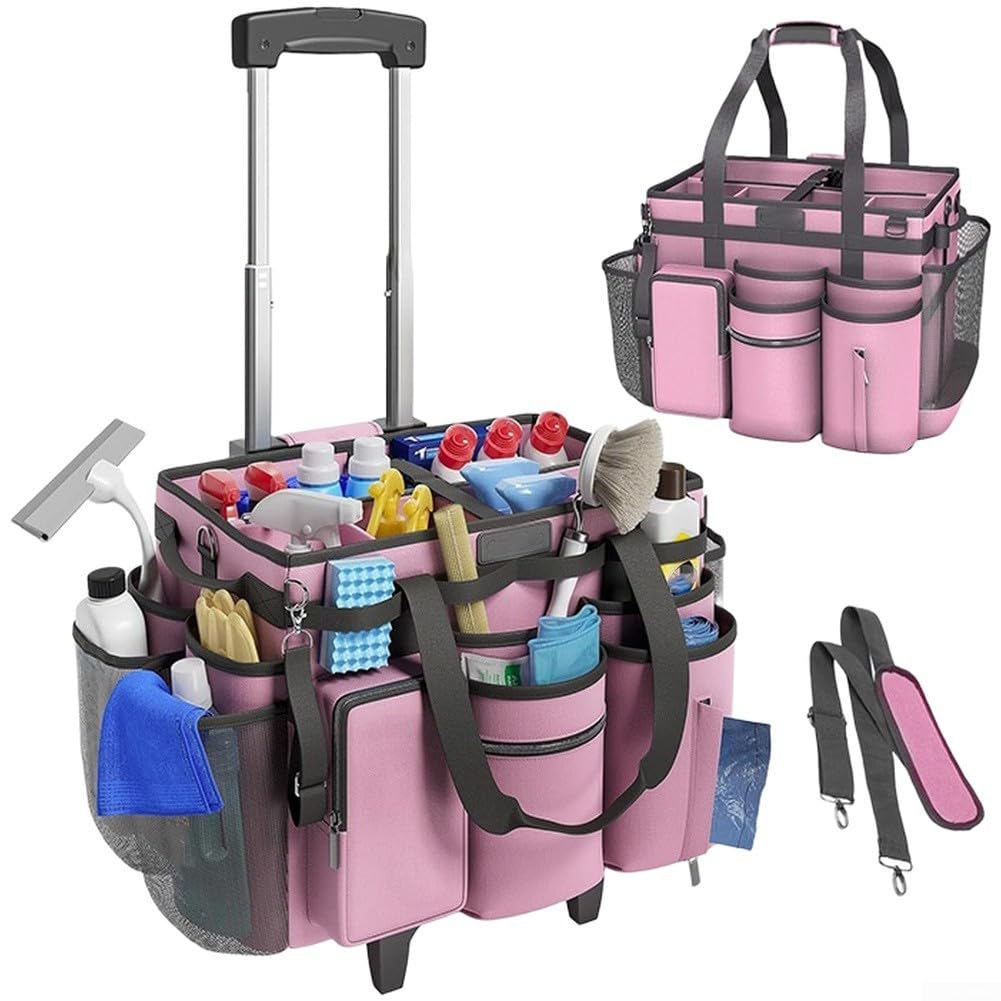 UrbanHui Detachable Oxford Cleaning Trolley Bag