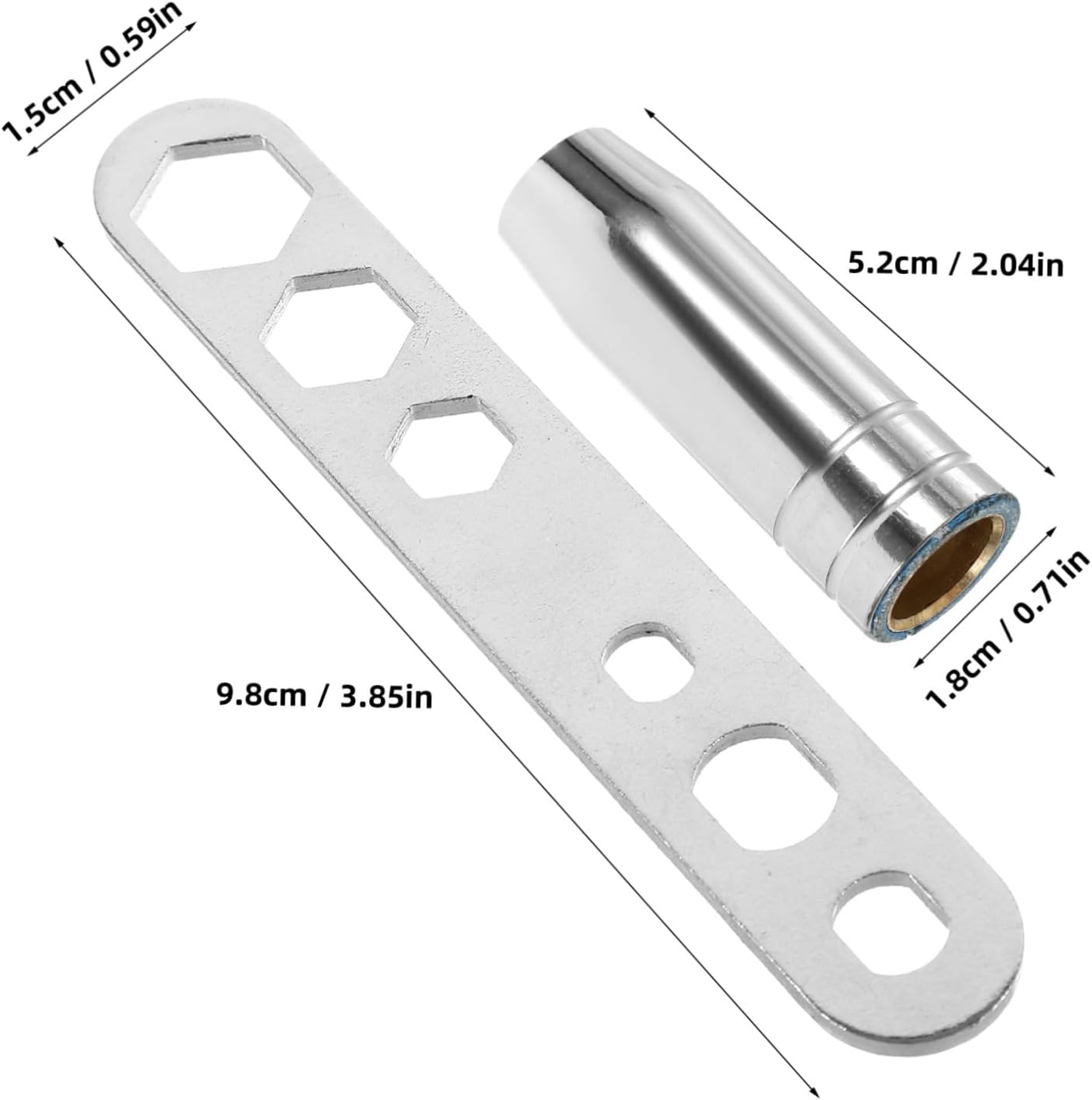 1set Welding Torch Nozzle Replacement Kit Nozzles Gas Lens Connectors Insulators Wrench for Welding Soldering and Applications