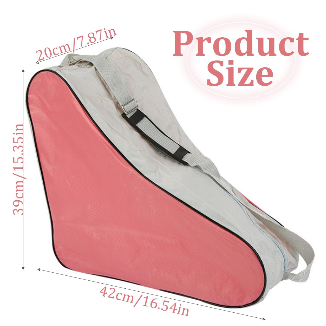 1 Artículo Patinaje sobre Ruedas Patín Bolsa de Funda, Correa de Hombro Ajustable Patín Bolsa de Transporte Bolsa de Patín para Mujeres Hombres Niños（Red）