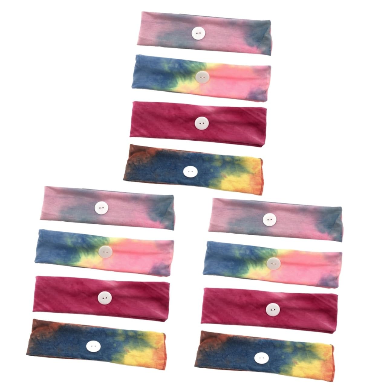 FOMIYES 3 Set Di Fasce Strette Per Donna Fasce Sportive Polsini Morbidi E Traspiranti Fasce Per Con Bottoni Grigio Rosato Rosso 4 Pezzi*3