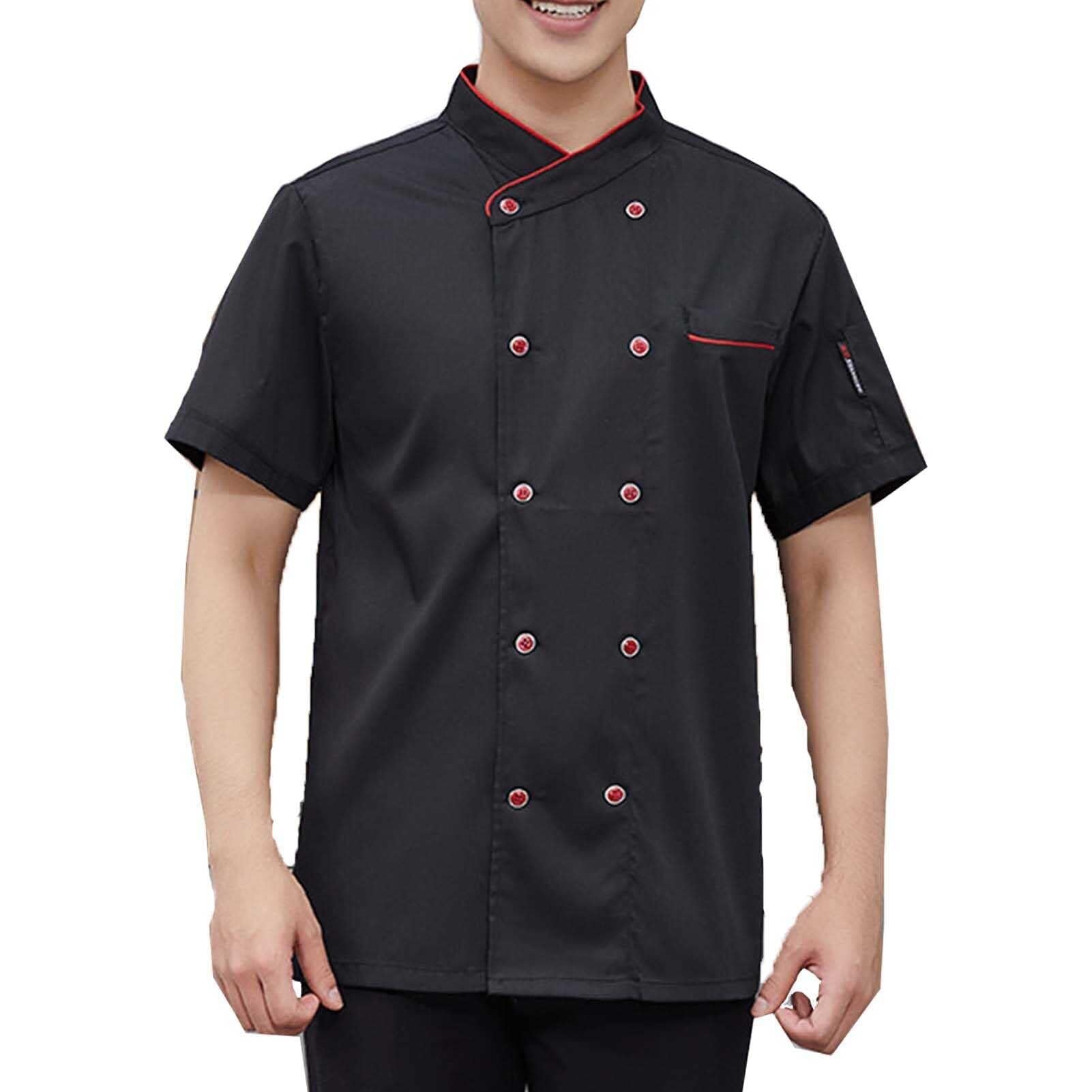Uniforme da Cucina Estiva, Giacca da Lavoro da Cuoco Unisex, Uniformi da Cameriere in Tessuto Traspirante