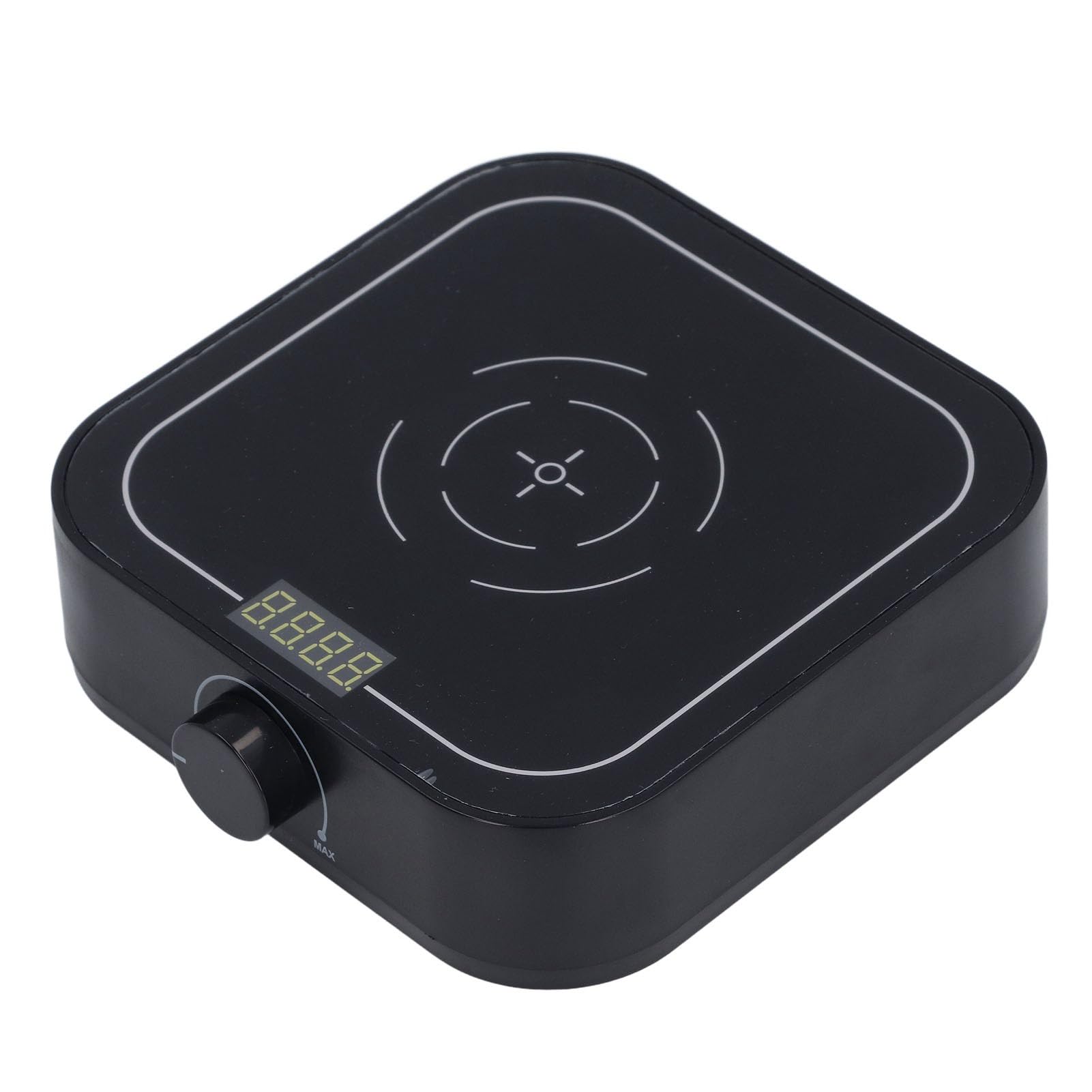 Mini agitador magnético con pantalla digital, imán pequeño, mezclador líquido, investigación científica, cocina, oficina, vidrio templado ABS (negro)