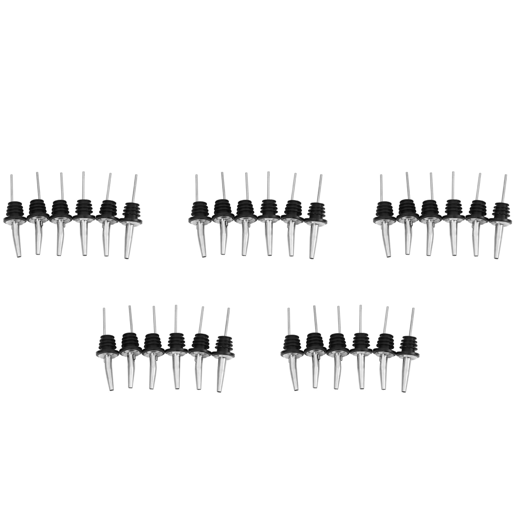 Hndhbfgrt 30Pcs Stainless Steel Spirit Wine Bottle Pourer Stopper Free Liquor Cocktail