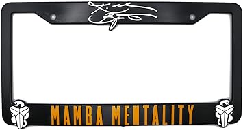 Holder for License Plate License Plate Holder for Kobe Bryant for Mamba Mentality 3D Raised License Plate Frame Mod-L07P-3