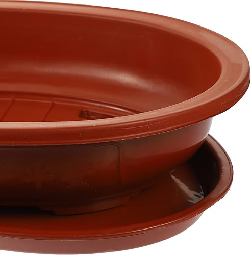 Miniatura 9 de ERINGOGO ADY92SCB3358Z136N - Maceta de entrenamiento para bonsái con bandeja de goteo, 15 plantas, ovalada de plástico, flor baja grande para