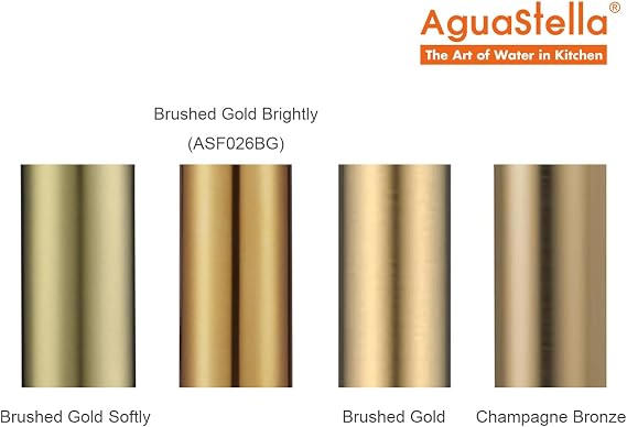 AguaStella ASF026BG Built in Soap Dispenser Brushed Brass for Kitchen Sink with Soap Bottle Countertop Pump