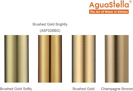AguaStella ASF026BG Built in Soap Dispenser Brushed Brass for Kitchen Sink with Soap Bottle Countertop Pump