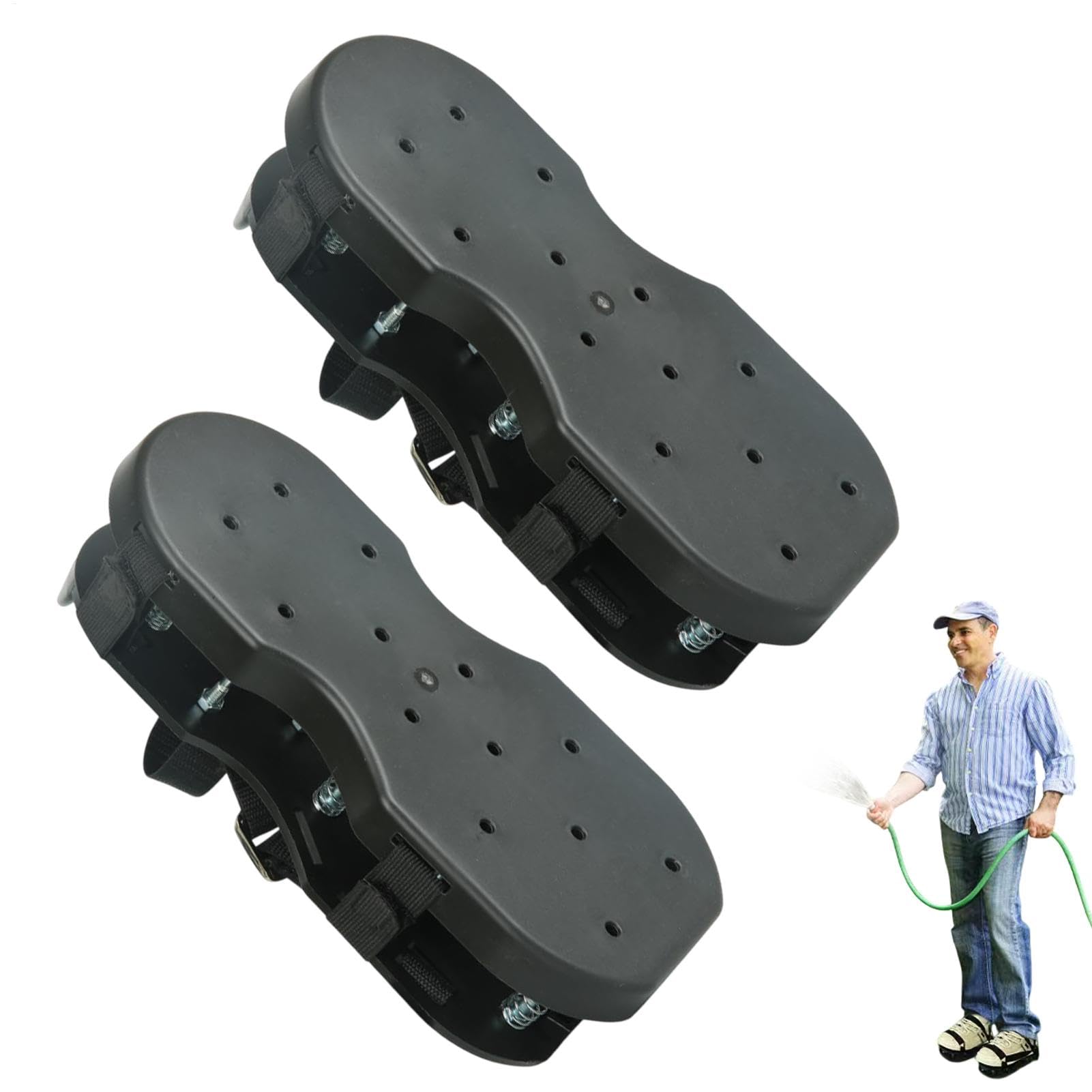 Chaussures sur les aérateur de pelouse, aérateur d' Aérateur de sol avec un
