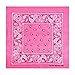 L&M 12Pcs Bandanas 100% Cotton Paisley Print Head Wrap Scarf Wristband (Pink)