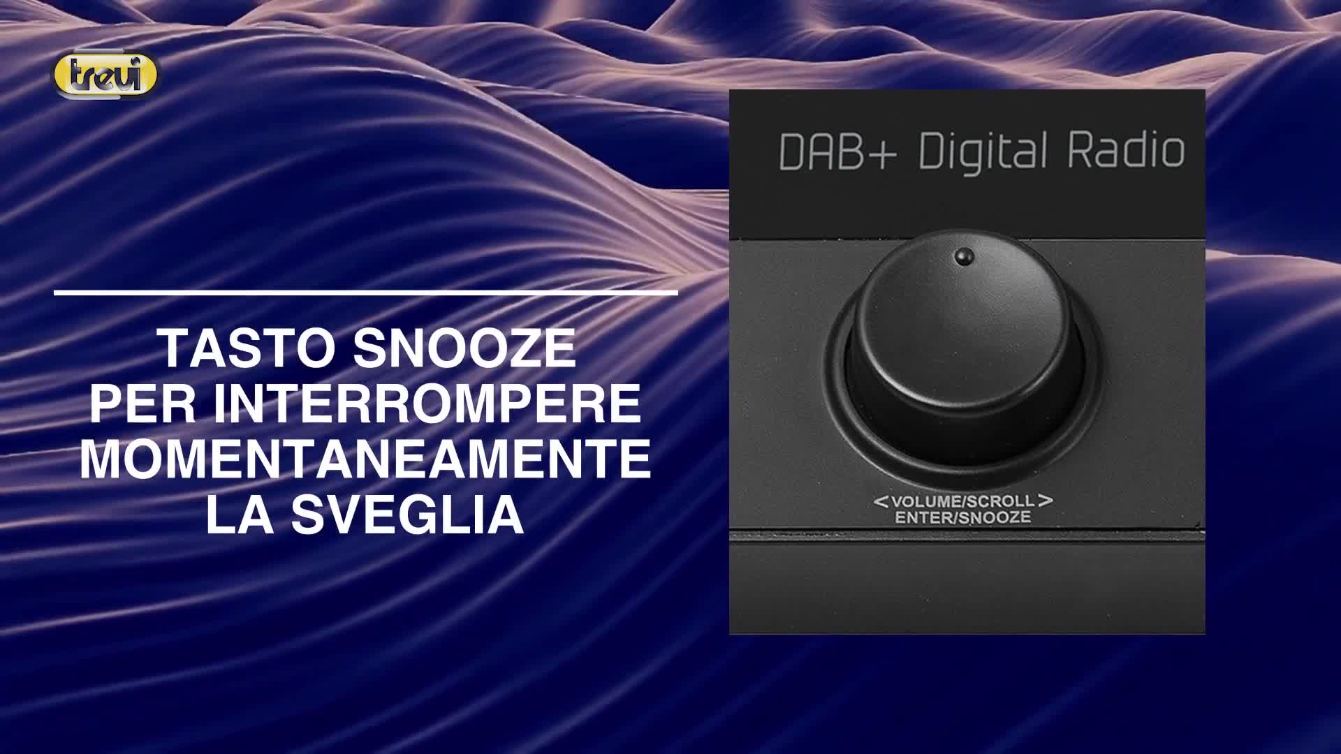 Wekkerradio met tijd projectie, DAB / DAB digitale ontvanger - Trevi