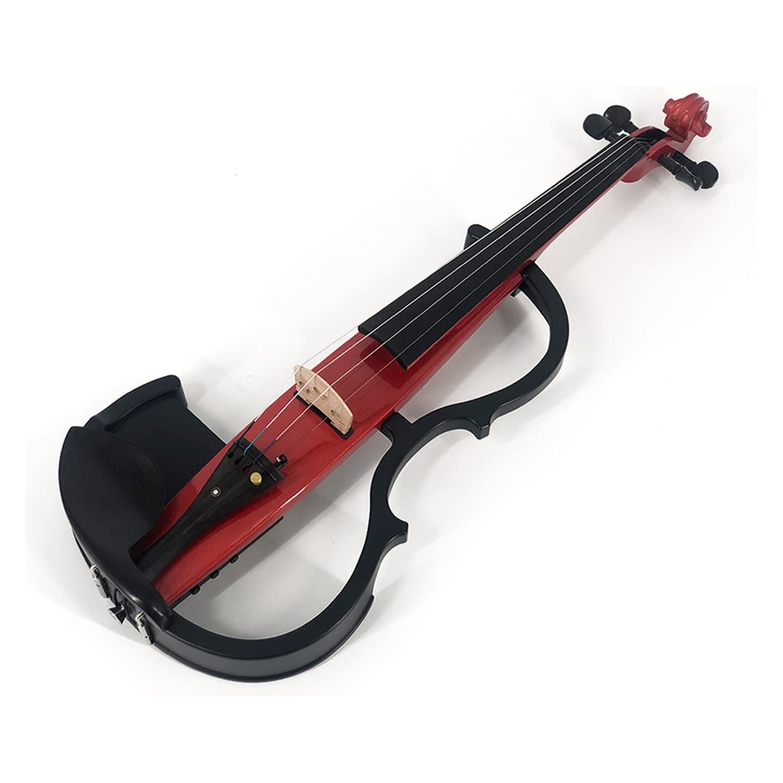 Strumento Musicale per Violino Elettronico Professionale Rosso per Principianti con Set di Accessori per Cuffie con Cavo Violini per Studenti