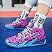 Womens Mens Basketball Shoes Breathable Fashion Colorful High Top Non Slip Outdoor Sport Sneakers for Woman Man Fitness Training Athletic Orange Size 6