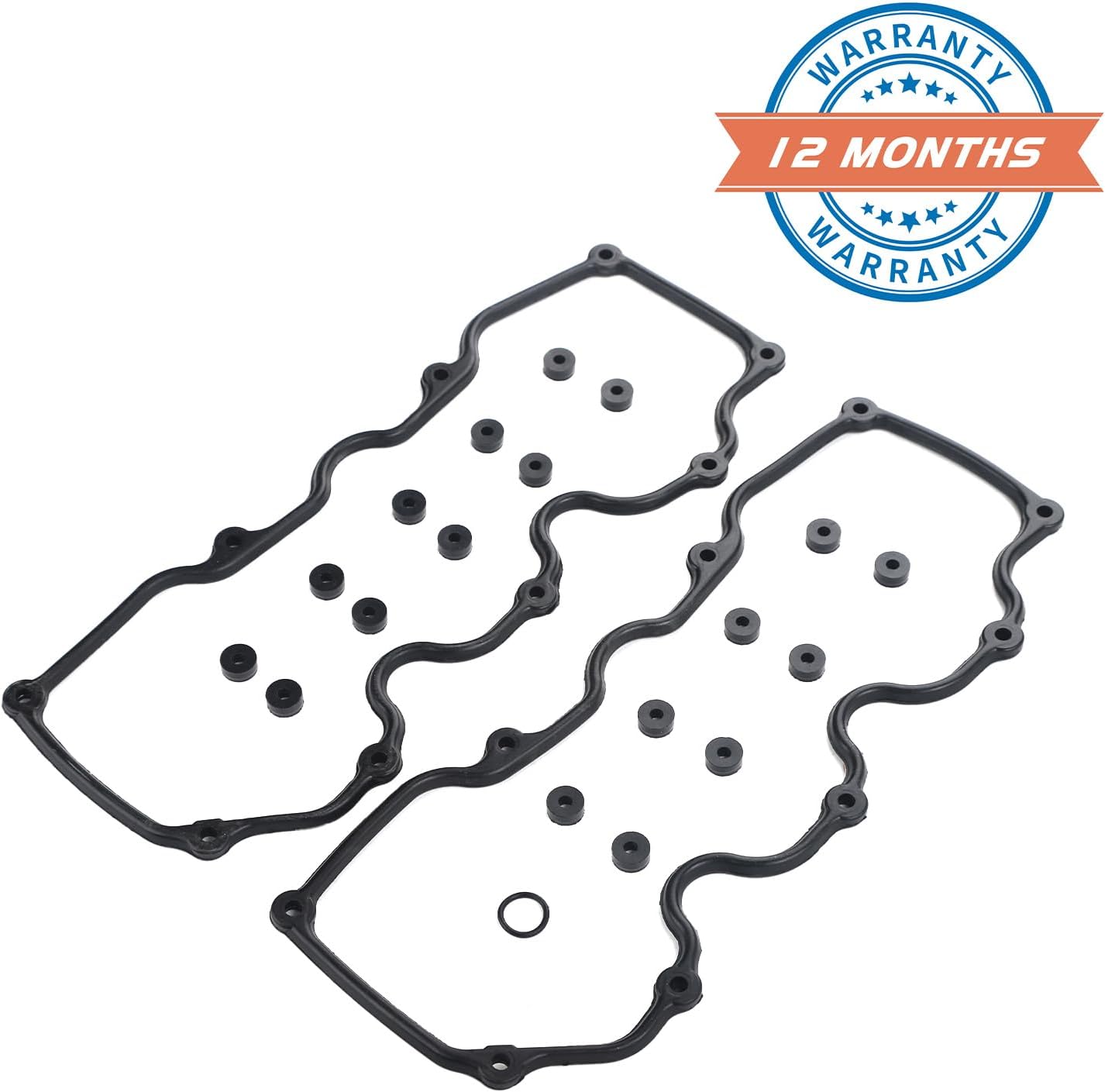 Engine Valve Cover Gasket Set Compatible with Nissan Infiniti Vehicle 1984-2004 200SX 300ZX D21 Frontier Maxima Pathfinder Pickup Quest Xterra, 1990-2000 QX40 M30, Replace#VS50251R VS50251R-1