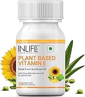 Vista 1 de Sheltr Plant Based Natural Vitamin E Oil Capsules for Face and Hair Sunflower, Olive & Aloe Vera Oils Skin Health and Immunity Booster Supplement