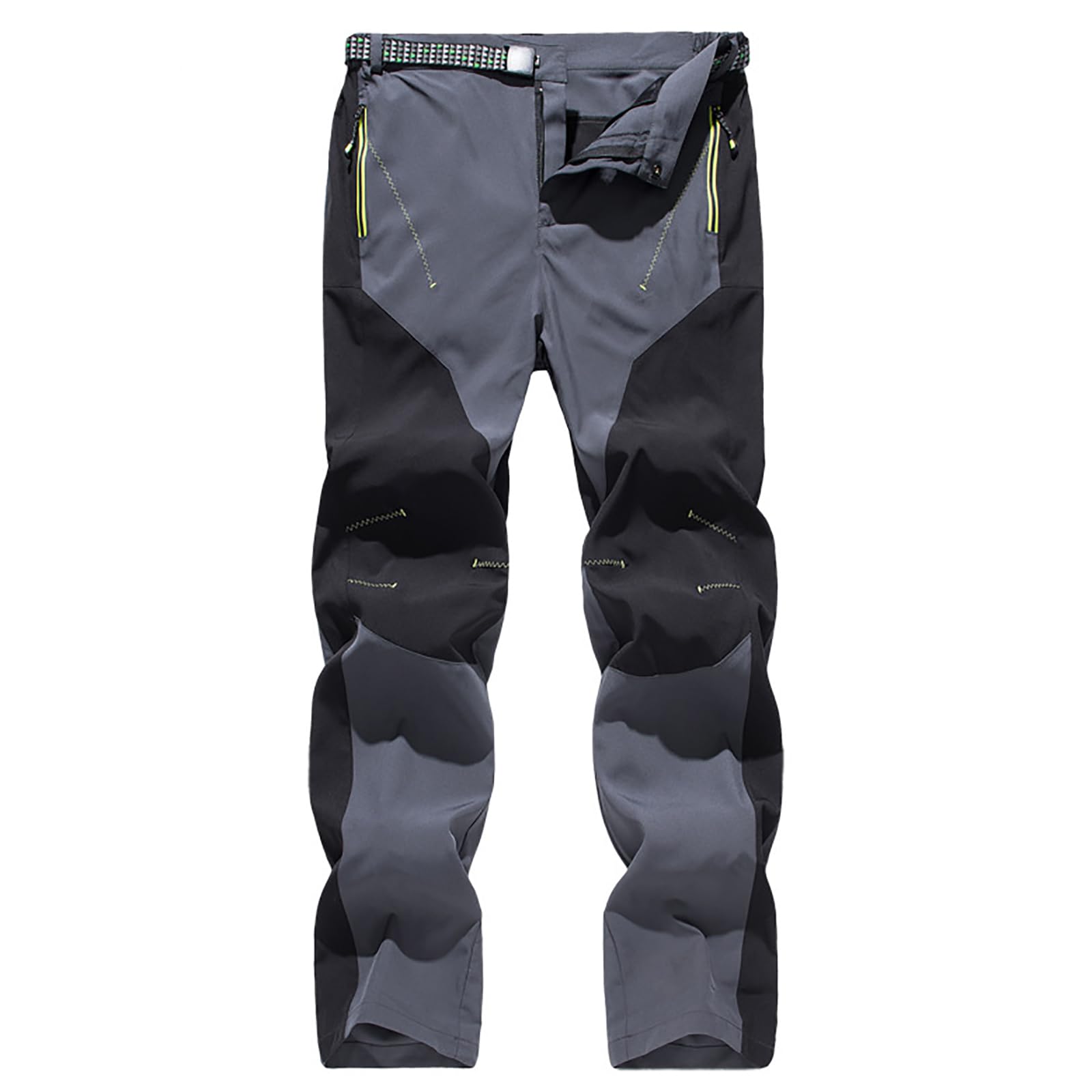 Hommes Pantalon de Randonnée Séchage Rapide Pantalon de Plein Air Respirant Léger Pantalon de Trekking(Size:3XL,Color:Gris)