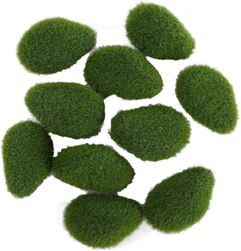 20 bolas de musgo artificiales verdes, piedras decorativas, musgo verde sintético, ideal para jarrones, decoración de mesa, decoración de maceteros, bodas, fiestas, eventos especiales