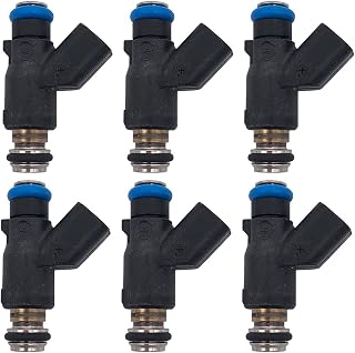 35310-3C000 6pcs Set Fuel Injectors Compatible with Hyundai Azera Entourage Genesis Santa Fe Sonata Veracruz, Kia Amanti Sedona Sorento