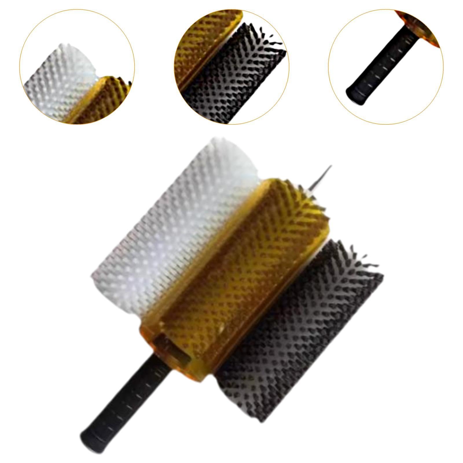 Kit de Cepillo de Esquí 4 en 1 con Rodillo Eléctrico - 15 cm (5.9 in) - Incluye Cepillo de Nailon, Alambre de Cobre, Crin y Cubierta para Viajes