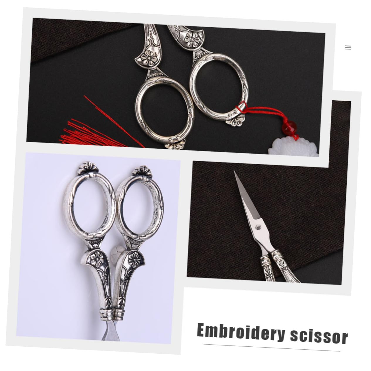 4pièces Ciseaux à Broderie Vintage Acier Inoxydable Pour Couture Et Artisanat Équipement Léger Et Ergonomique Pour Travaux Manuels Couture Point De Croix Et Plus