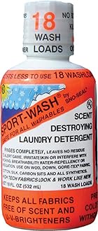Atsko Sno-Seal Sport-Wash Laundry Detergent (18-Fluid Ounce Bottle, 18 Wash Loads)