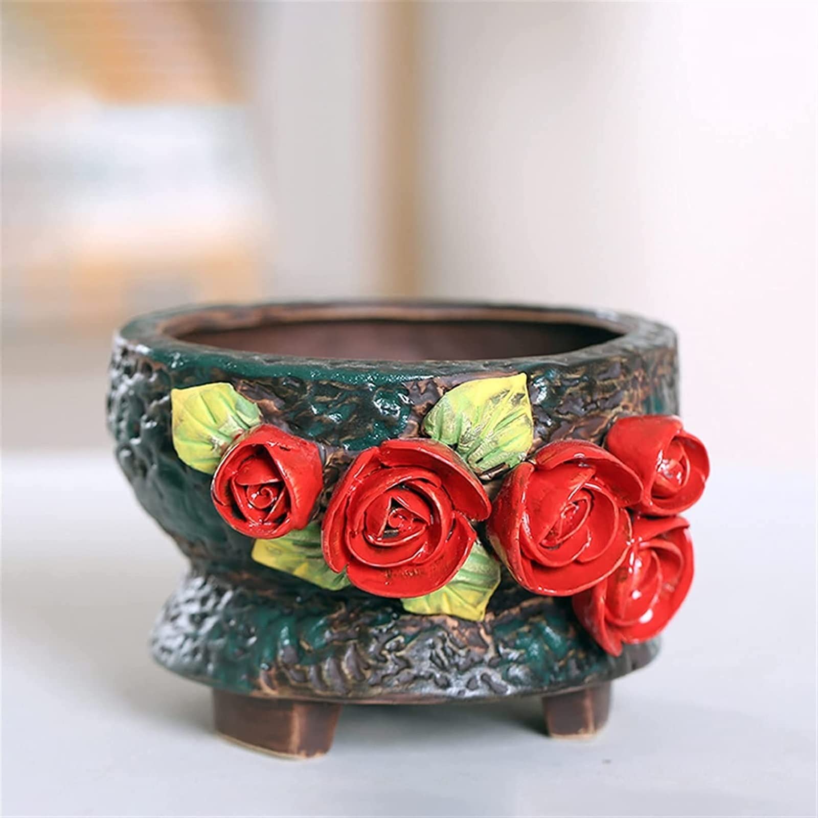 Amazon.com: YQBUER Flower Box Vintage Hand Pinch Rose Succulent