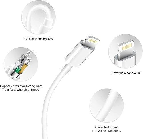 Miniatura 6 de Cargador de coche para iPhone de Apple, 2 unidades, USB C+QC3.0 de doble puerto certificado Apple MFi, cargador de cigarrillos de carga súper