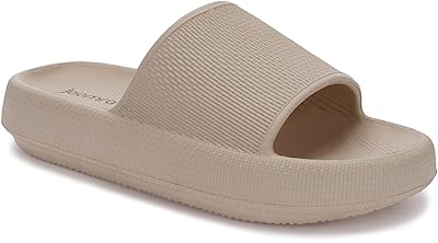 Joomra Pillow Slippers for Women and Men Non Slip Quick Drying Shower Slides Bathroom Sandals | Ultra Cushion | Thick Sole