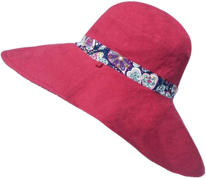 LETHMIK Beach Floppy Hat Floral Women Summer Hats DoubleSide Wear Wide Brim Sun