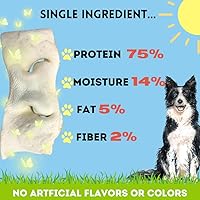 Vista 5 de BULLYSTICKS & MORE Hocicos de mejillas de carne ahumada de 8 a 10 pulgadas para perros (extra gruesos, 3 unidades) - Masticables para perros - Tiras