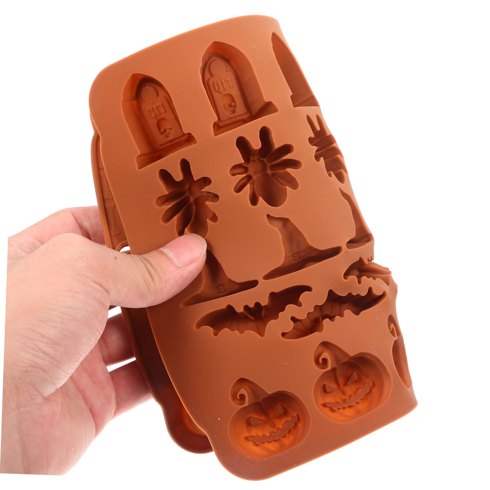 TOPBATHY 5 Piezas molde de calavera horneado de halloween moldes para galletas de halloween molde halloween molde de halloween molde de silicona accesorios para hornear de halloween