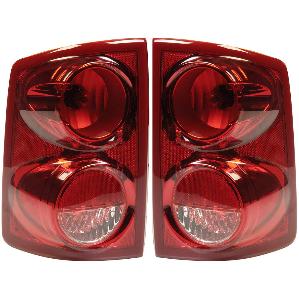 EPIC LIGHTING Rear Brake Tail Lights Lens and Housing Assembly Compatible with Dodge 2005-2011 Dakota Left + Right Side Pair