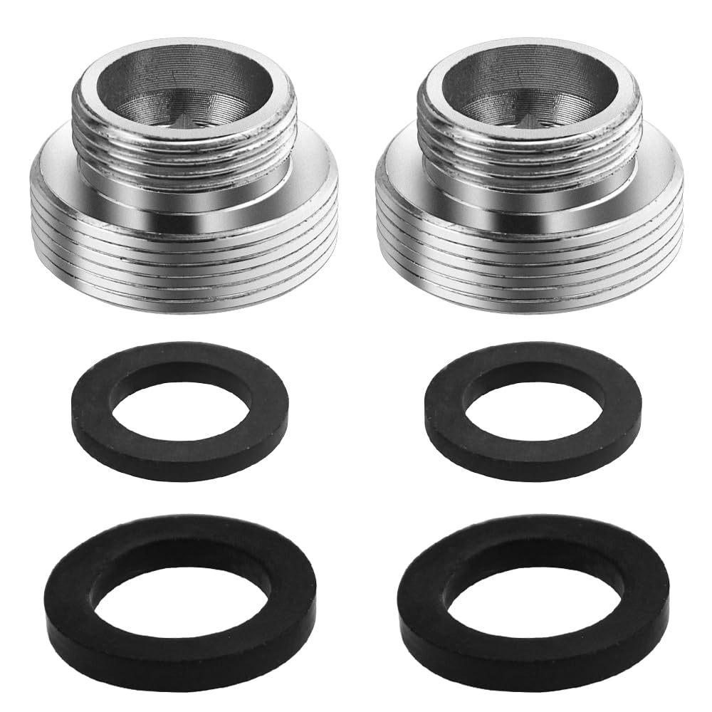 TOVOT 2PCS Faucet Adapters Tap Adapters M22 Faucet Aerators Adapters Kitchen Tap Adapters(Male 22mm to Male 16mm)