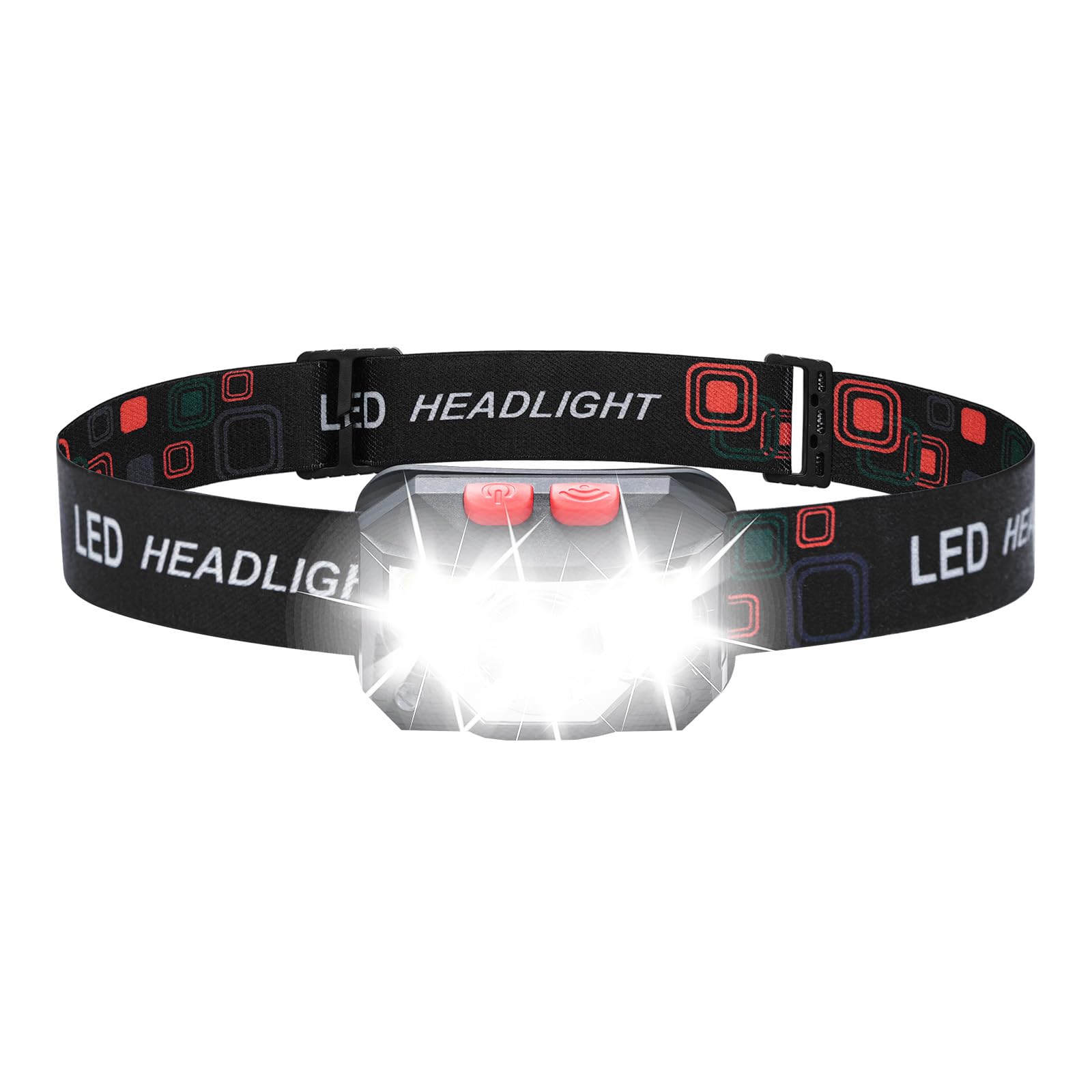 GRIFEMA Torcia Frontale LED Ricaricabile, 8 Modalità di Illuminazione con Sensore di Movimento, Batteria da 1200mAh, Angolo Regolabile, Leggera e Compatta, Ideale per Corsa, Trekking, Campeggio