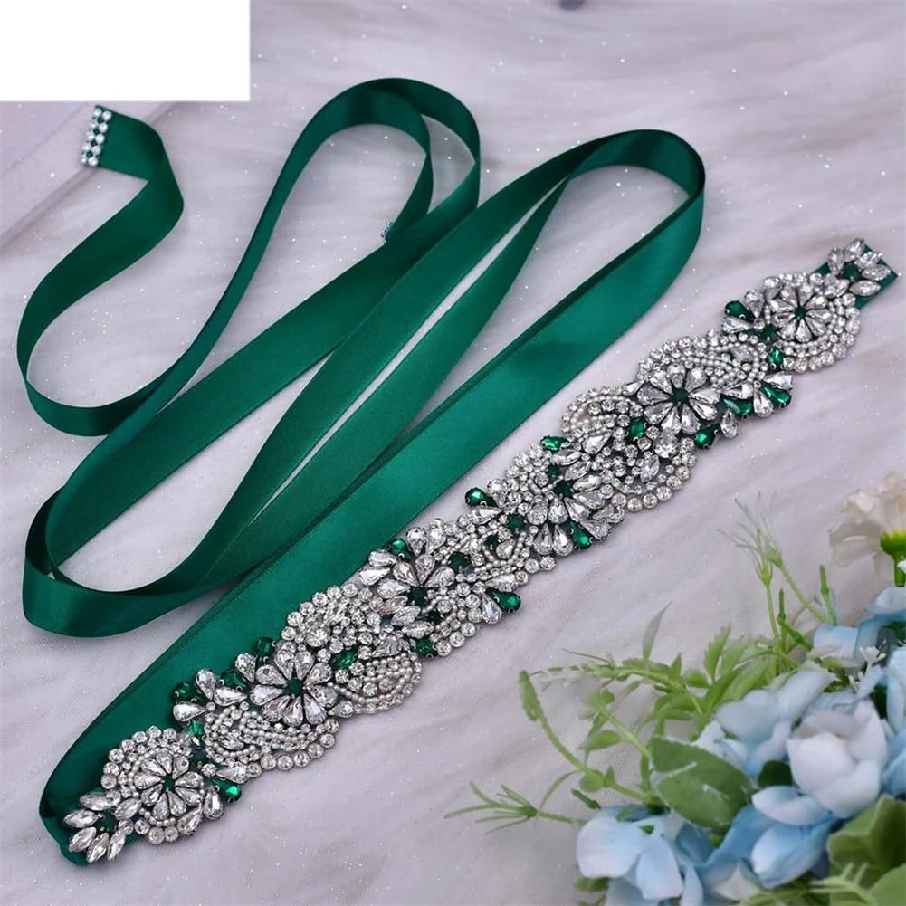 Cinturón de novia con diamantes de imitación para accesorios de boda, cinturón de vestir para mujer