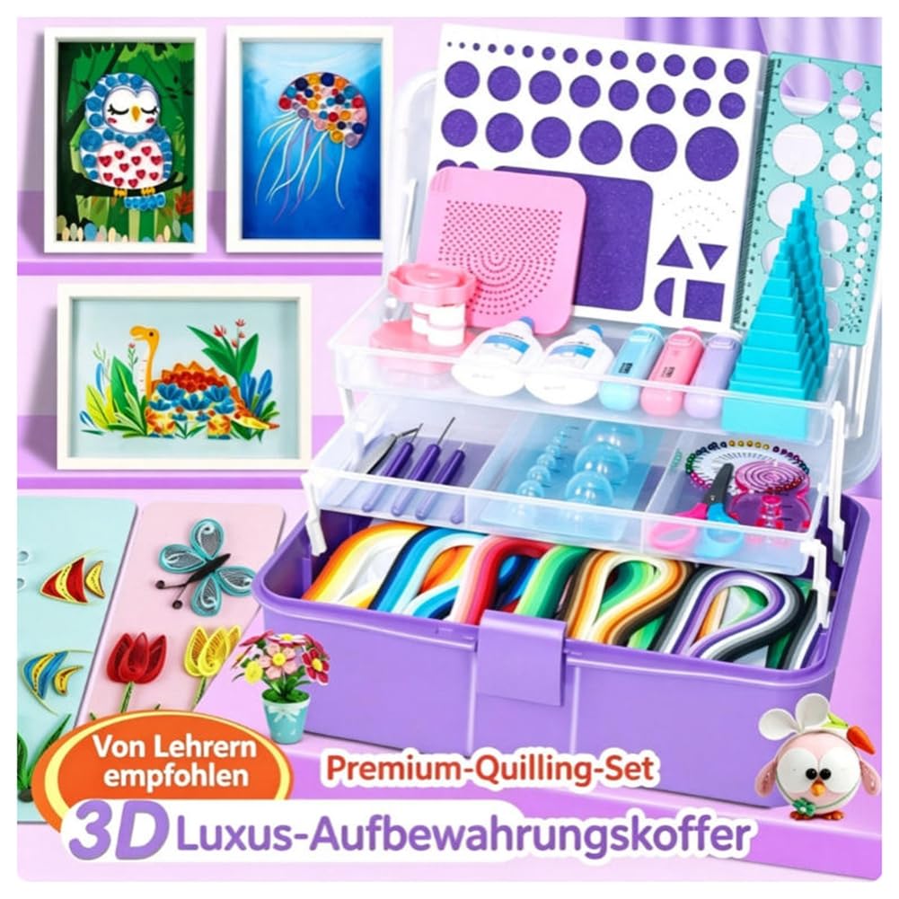 Kit de quilling à faire soi-même avec bandes et outils, accessoires de