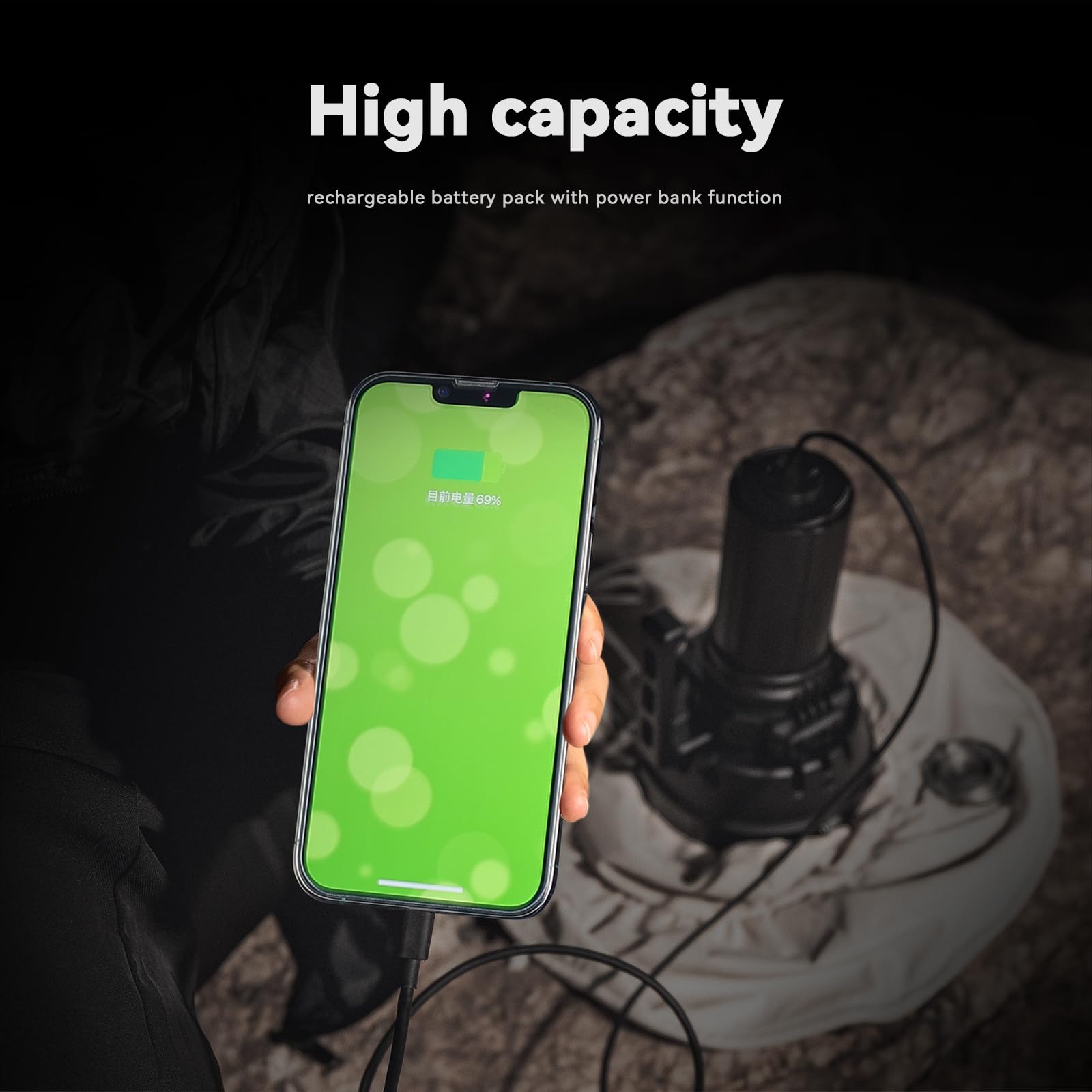 IMALENT MS32 200000 Lumens Lampe Torche Militaire Super Puissante, USB-C Rechargeable 32000mAh, Projecteur LED XHP70.2 IP56 Etanche pour Randonnée Sauvetage Urgence