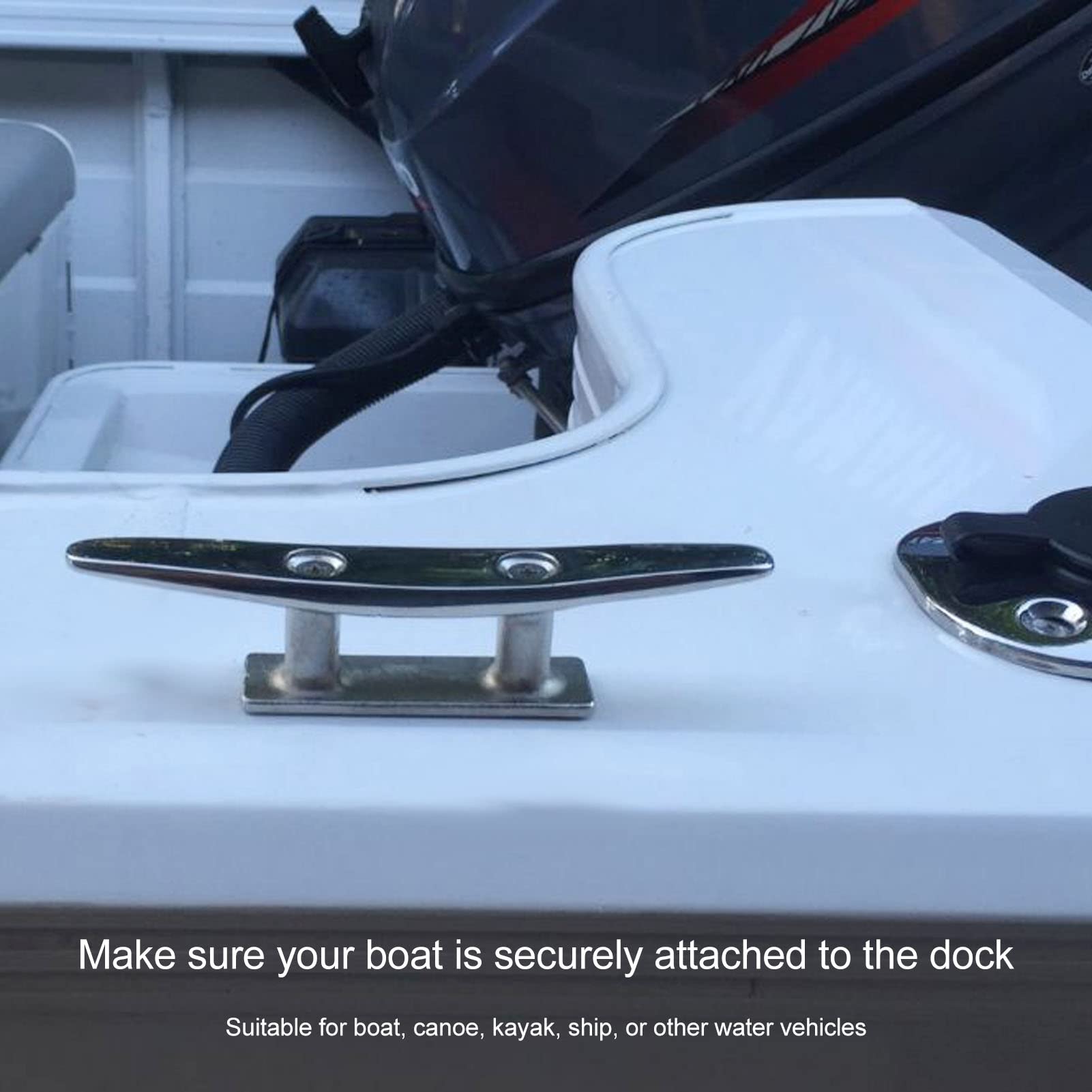 Taquet de Quai Bateau en Aluminium 200mm avec trous, pour yacht, marina, port, ancrage, amarrage, bateau, quai, portique, matériel marin
