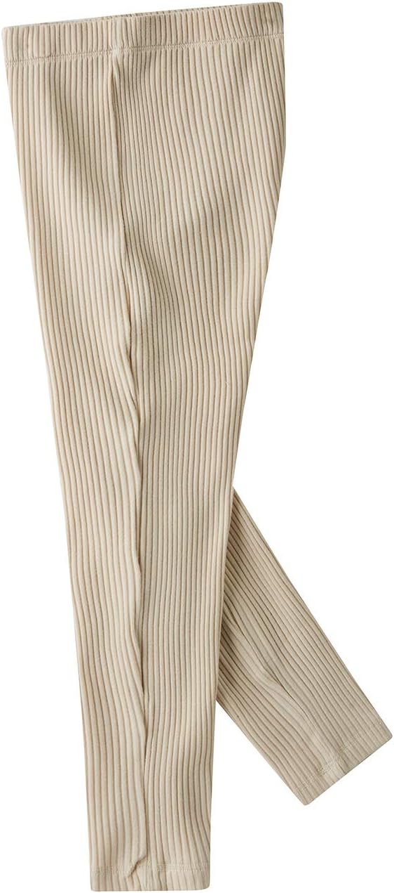 Noomelfish Girls Basic Ribbed Leggings Kids Cotton Kint Footless Full Length Tights Pants (2-14 Years) - Image 3